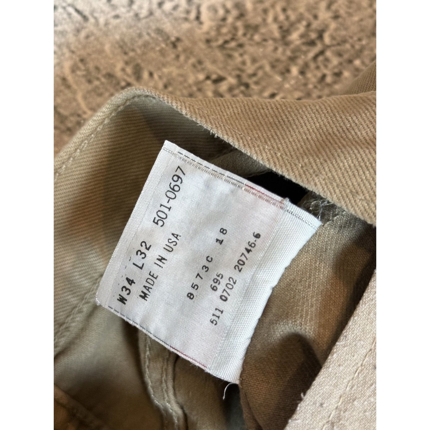 Levi’s 501 made in usa jeans biege vintage denim