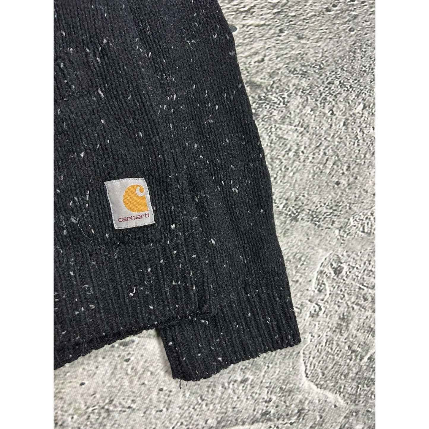 Carhartt anglistic v-neck cardigan lambswool knit sweater