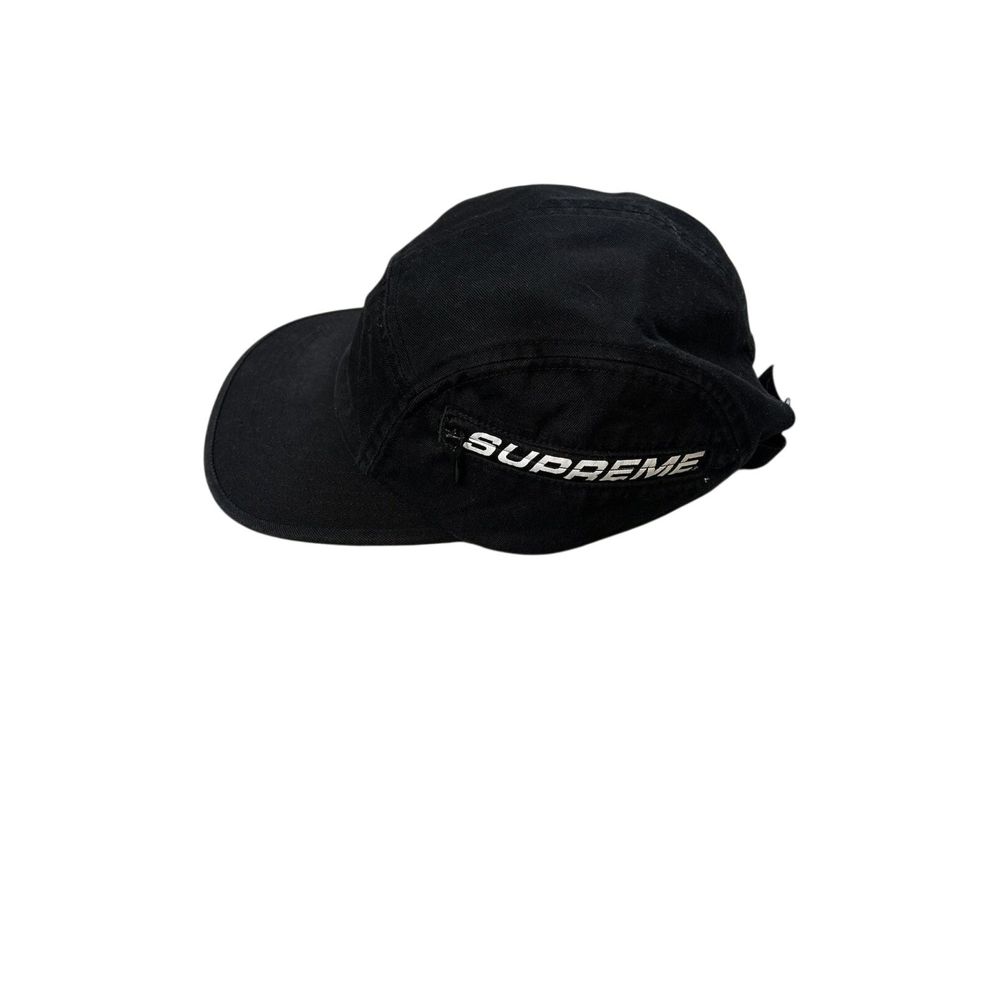Supreme Side Zip Camp Cap Black SS26