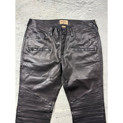 True Religion vintage jeans leather Goat biker black Hedi