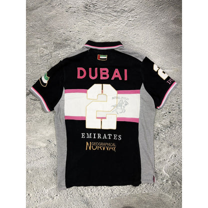Chief Keef Polo Geografical Norway Dubai T-shirt black pink
