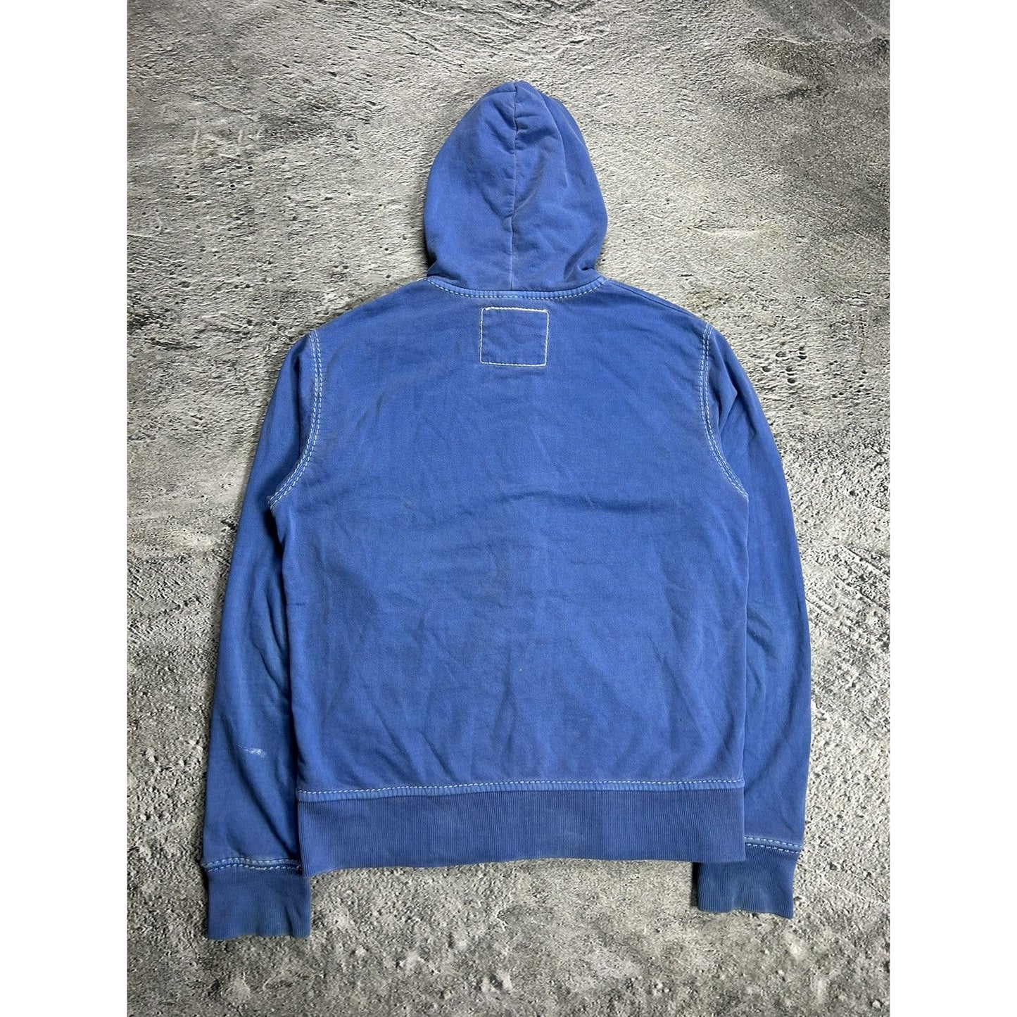 True Religion vintage zip hoodie blue big logo Y2K