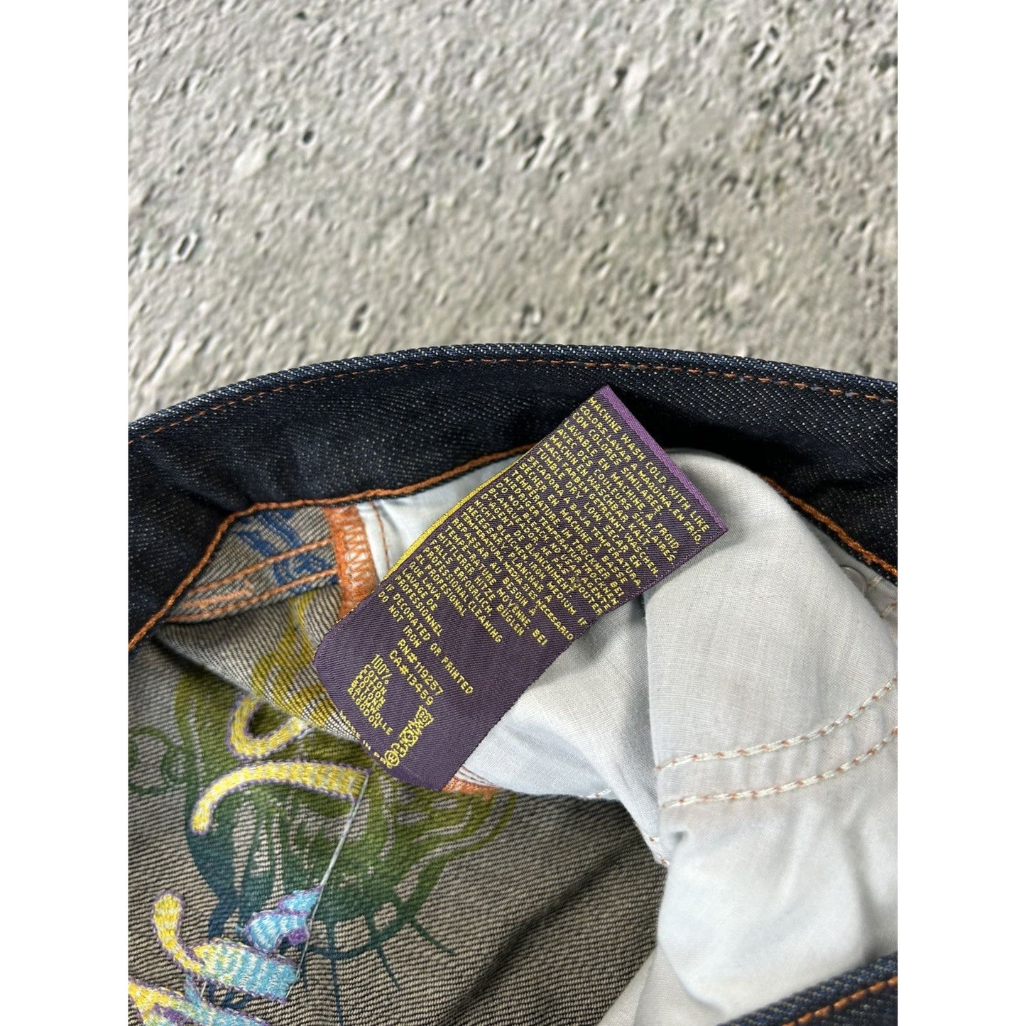 Ed Hardy Christian Audigier vintage jeans big logo pants