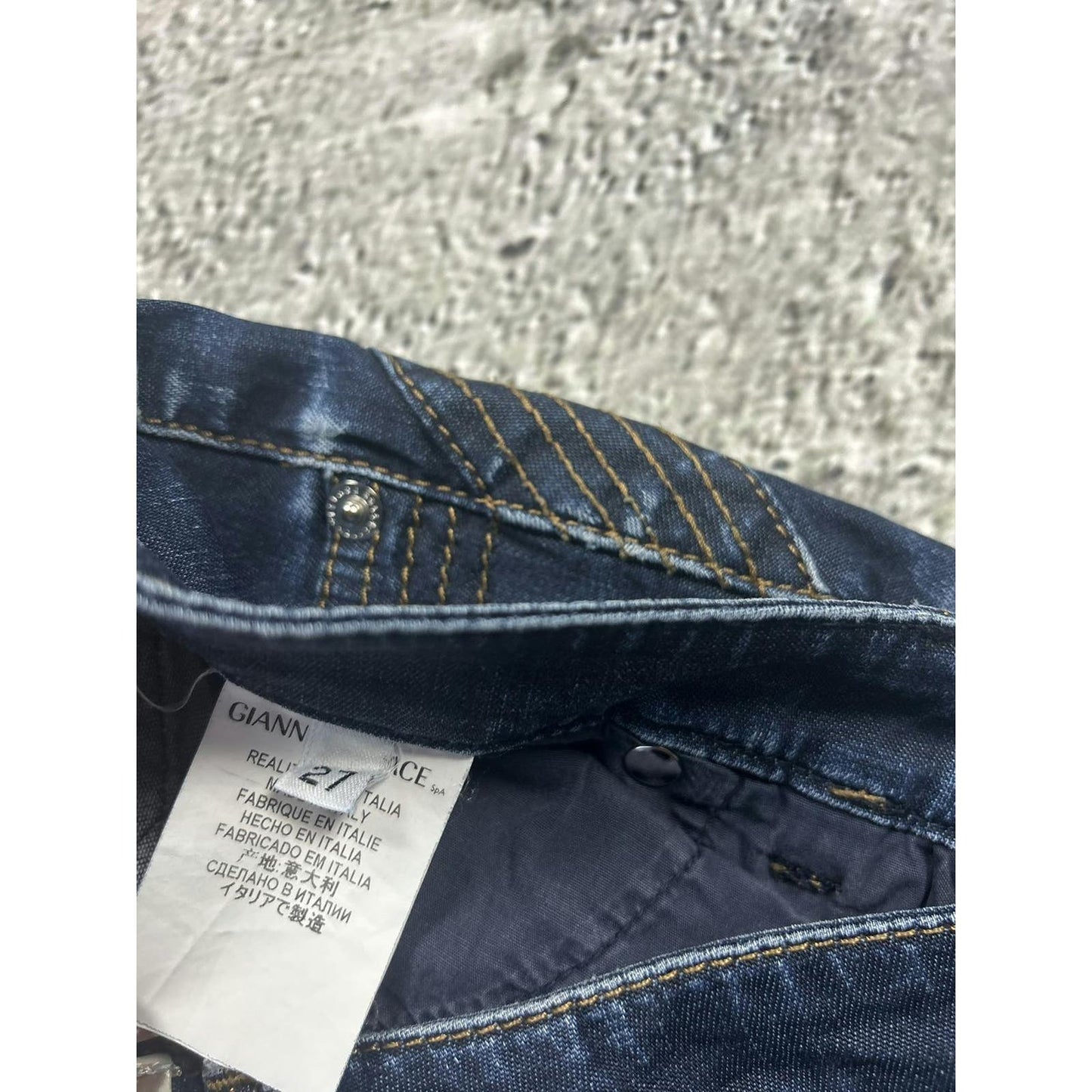 Versace jeans vintage Y2K big logo Gianni navy