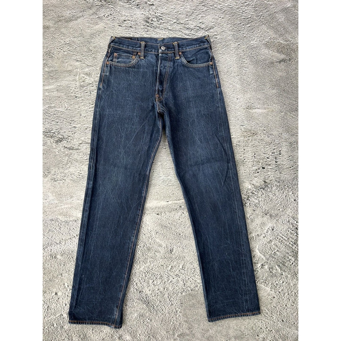 Evisu jeans daicock big logo white selvedge denim