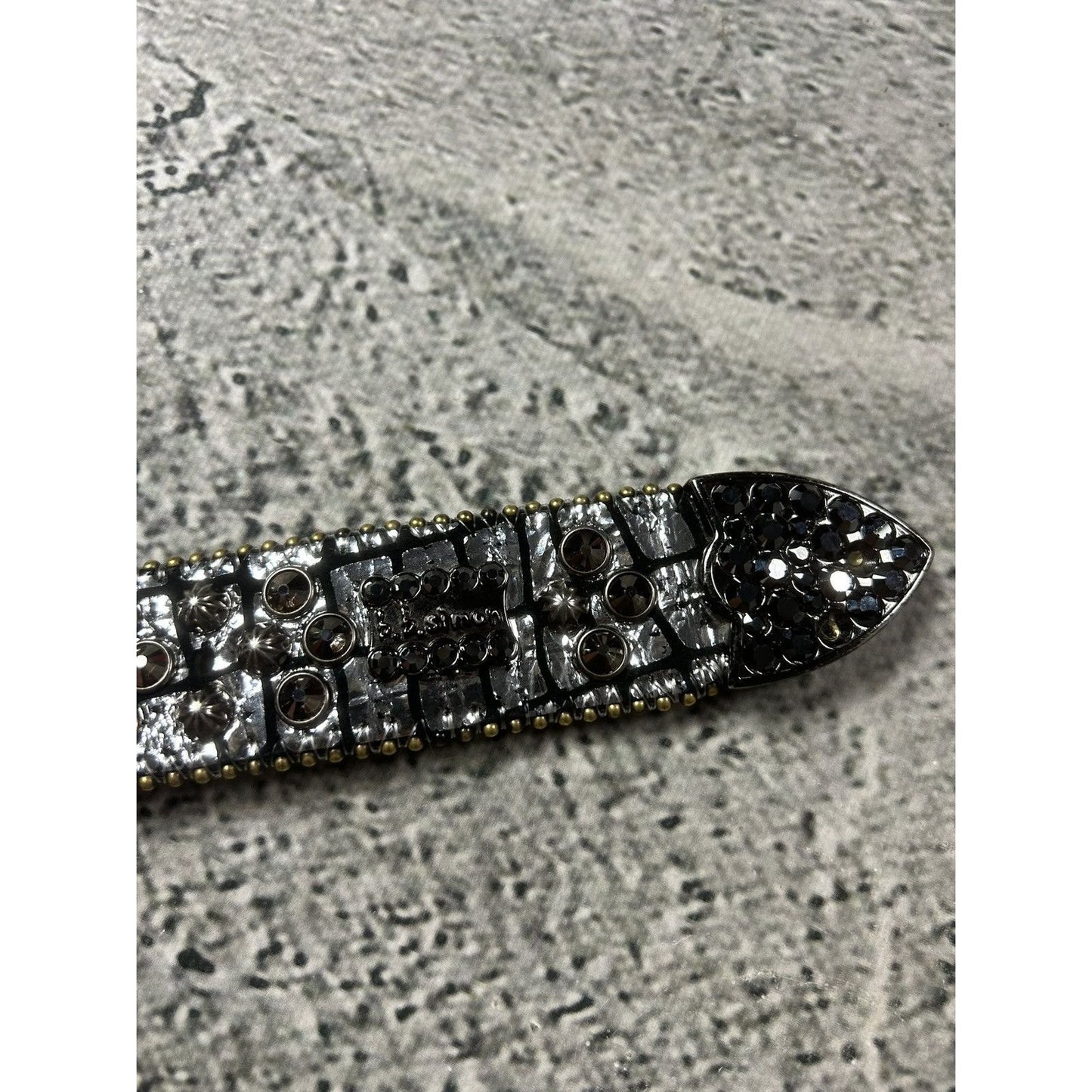 BB Simon belt silver snakeskin
