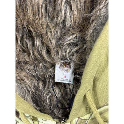 Ed Hardy zip hoodie furry vintage Y2K Christian Audigier fur