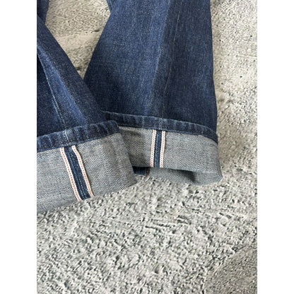 Evisu jeans vintage handpainted seagull logo selvedge denim
