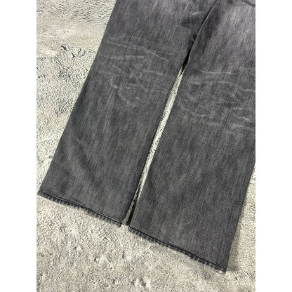 True Religion jeans grey black thick stitching Bobby