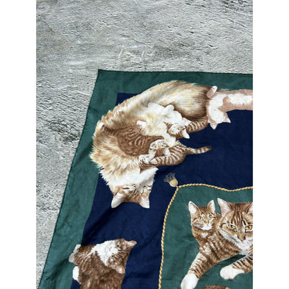 Vintage scarf cats fullprint shawl