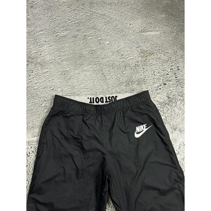 Nike vintage black track pants nylon drill Y2K