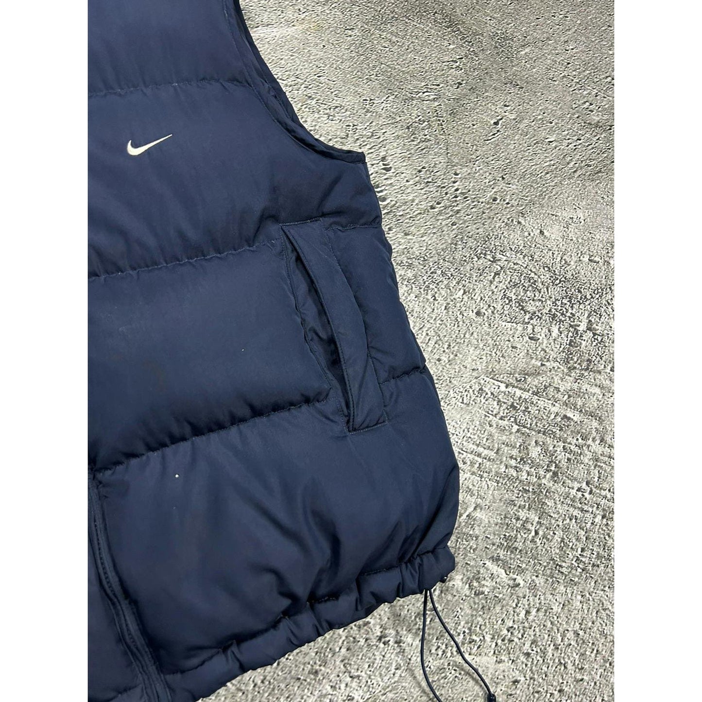 Nike vintage navy puffer vest small swoosh 2000s