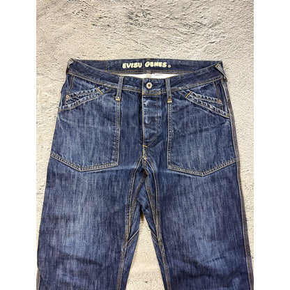 Evisu jeans vintage denim pants cargo blue Y2K