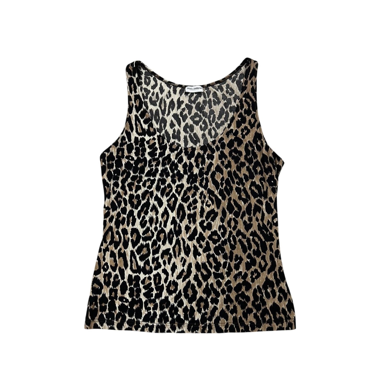 Dolce & Gabbana Cheetah Printed tank top sleeveless DG Y2K