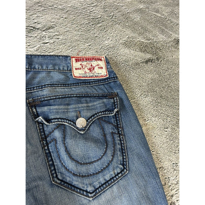 True Religion vintage blue jeans Ricky thick stitching Y2K