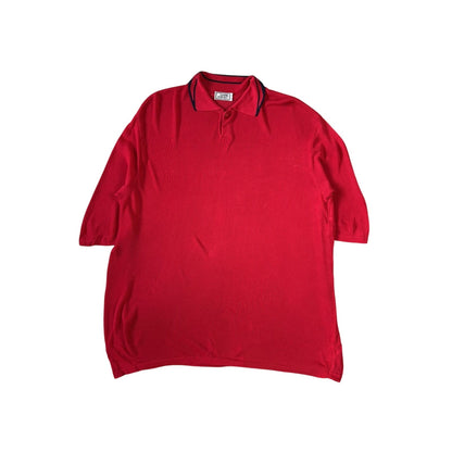 Gianni Versace mesh polo t-shirt red vintage