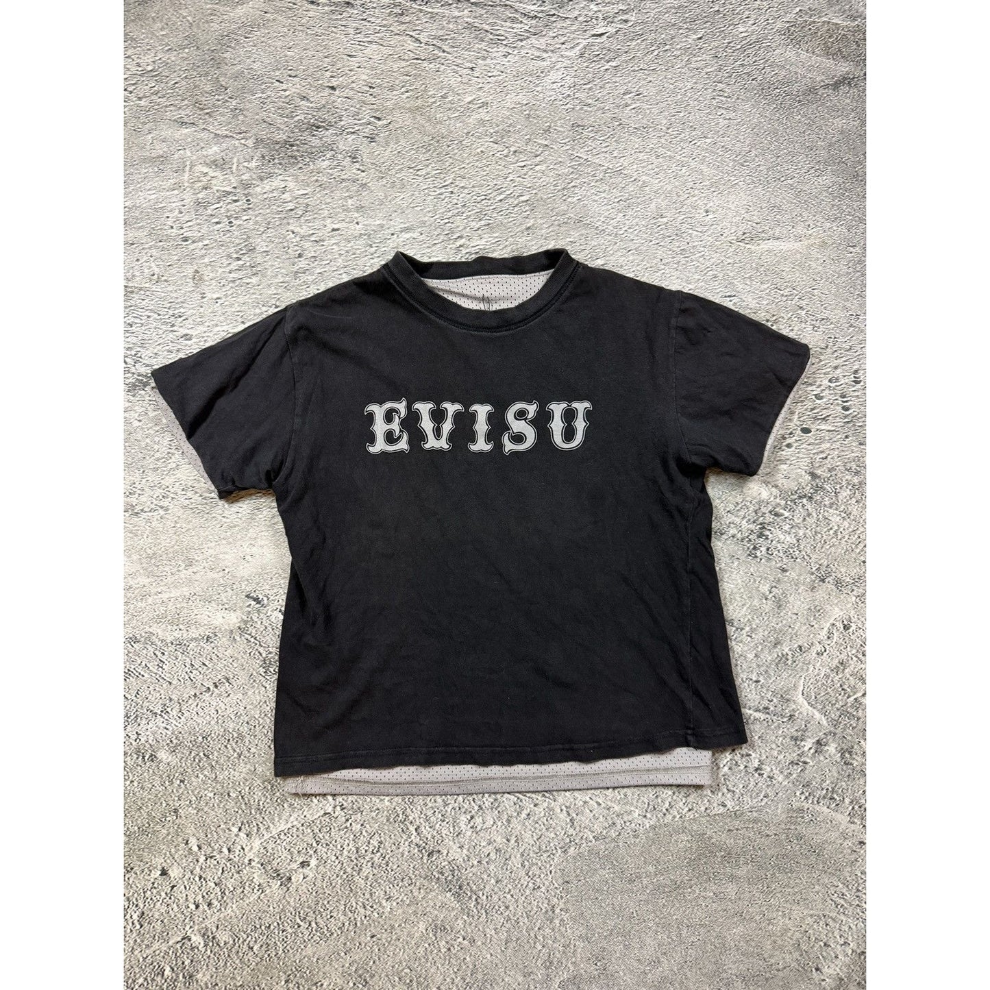 Evisu Reversible t-shirt black/gray big logo