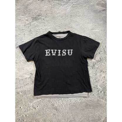 Evisu Reversible t-shirt black/gray big logo