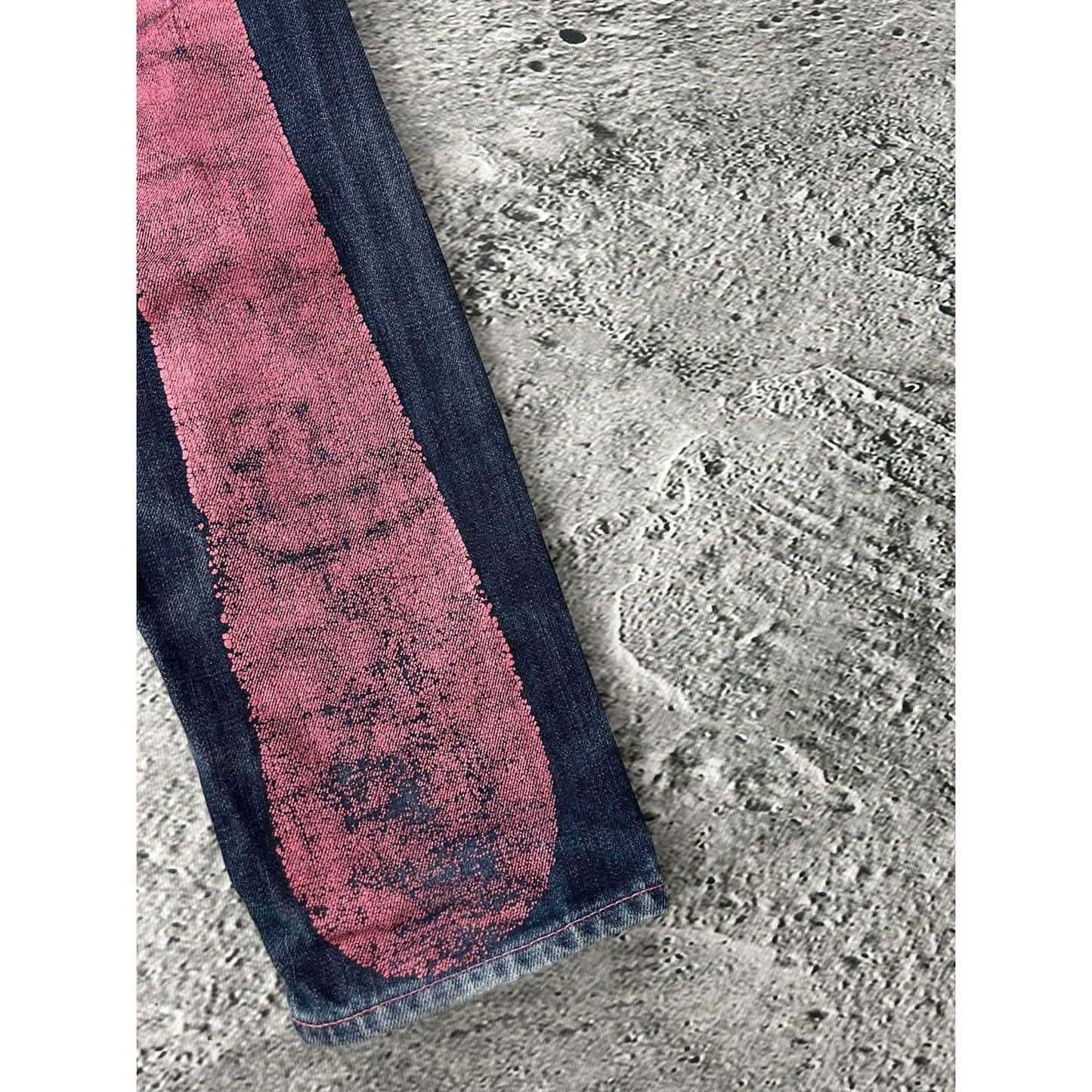 Evisu jeans daicock big logo pink selvedge denim Japan