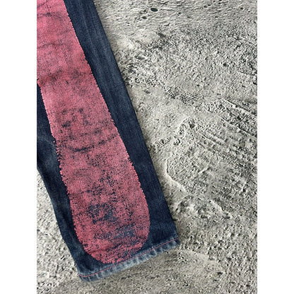 Evisu jeans daicock big logo pink selvedge denim Japan
