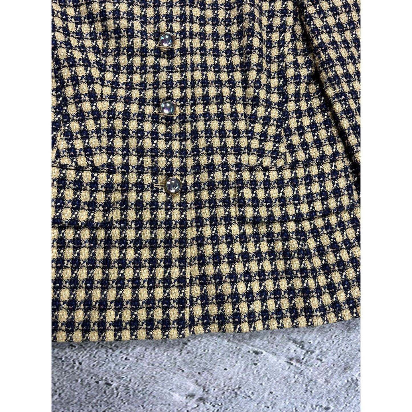 Escada vintage suit wool set blazer + skirt yellow
