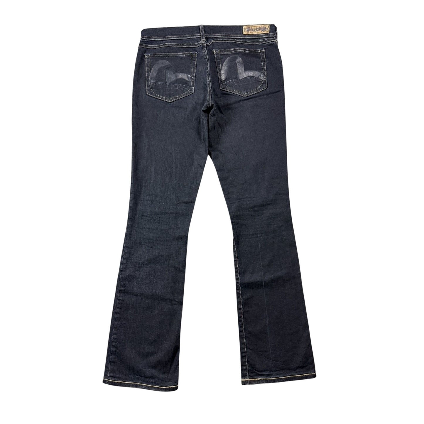 Evisu x Puma vintage flared black jeans seagulls Y2K
