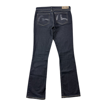 Evisu x Puma vintage flared black jeans seagulls Y2K