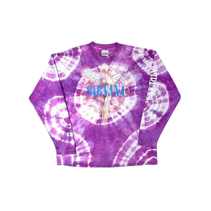 Nirvana In Utero vintage longsleeve t-shirt 90s tie dye pink