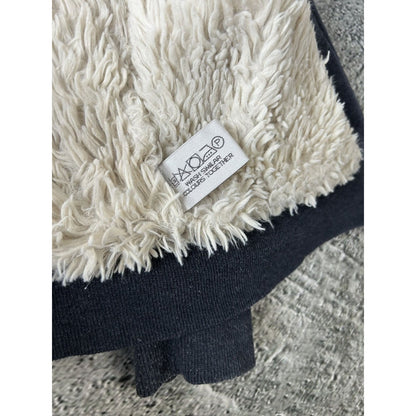 Diesel vintage zip hoodie teddy fur Y2K navy