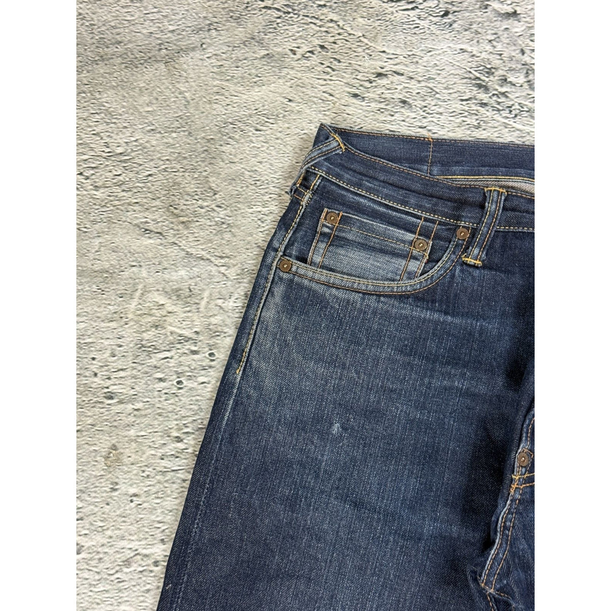 Evisu jeans daicock big logo Red selvedge raw denim Japan
