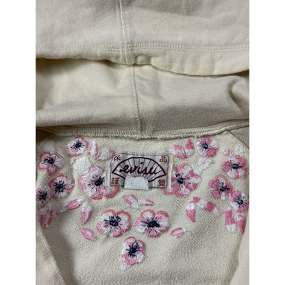 Evisu zip hoodie biege vintage big logo cherry blossom japan