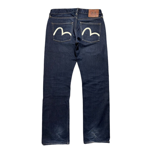 Evisu jeans vintage navy white seagulls selvedge