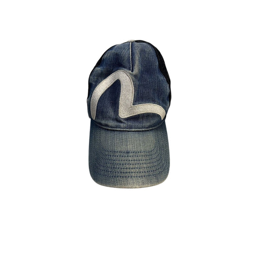Evisu cap vintage Yamane denim big logo baby blue