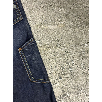 Evisu EU ED jeans vintage denim pants cargo navy blue Y2K