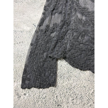 True Religion mesh transparent longsleeve horseshoe