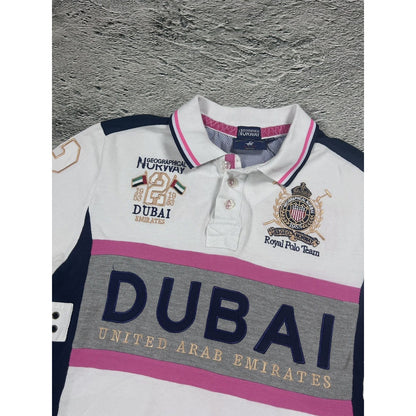 Chief Keef Polo Geografical Norway Dubai T-shirt White pink