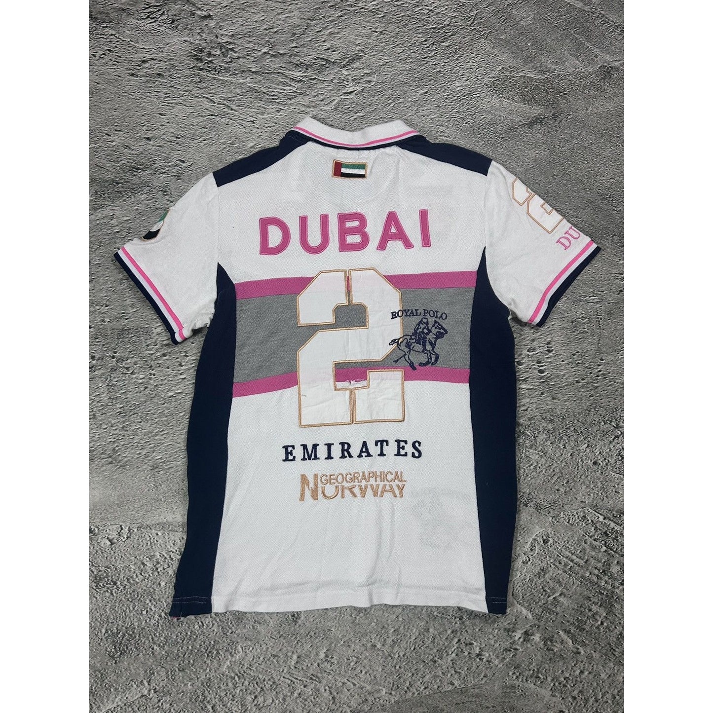 Chief Keef Polo Geografical Norway Dubai T-shirt White pink