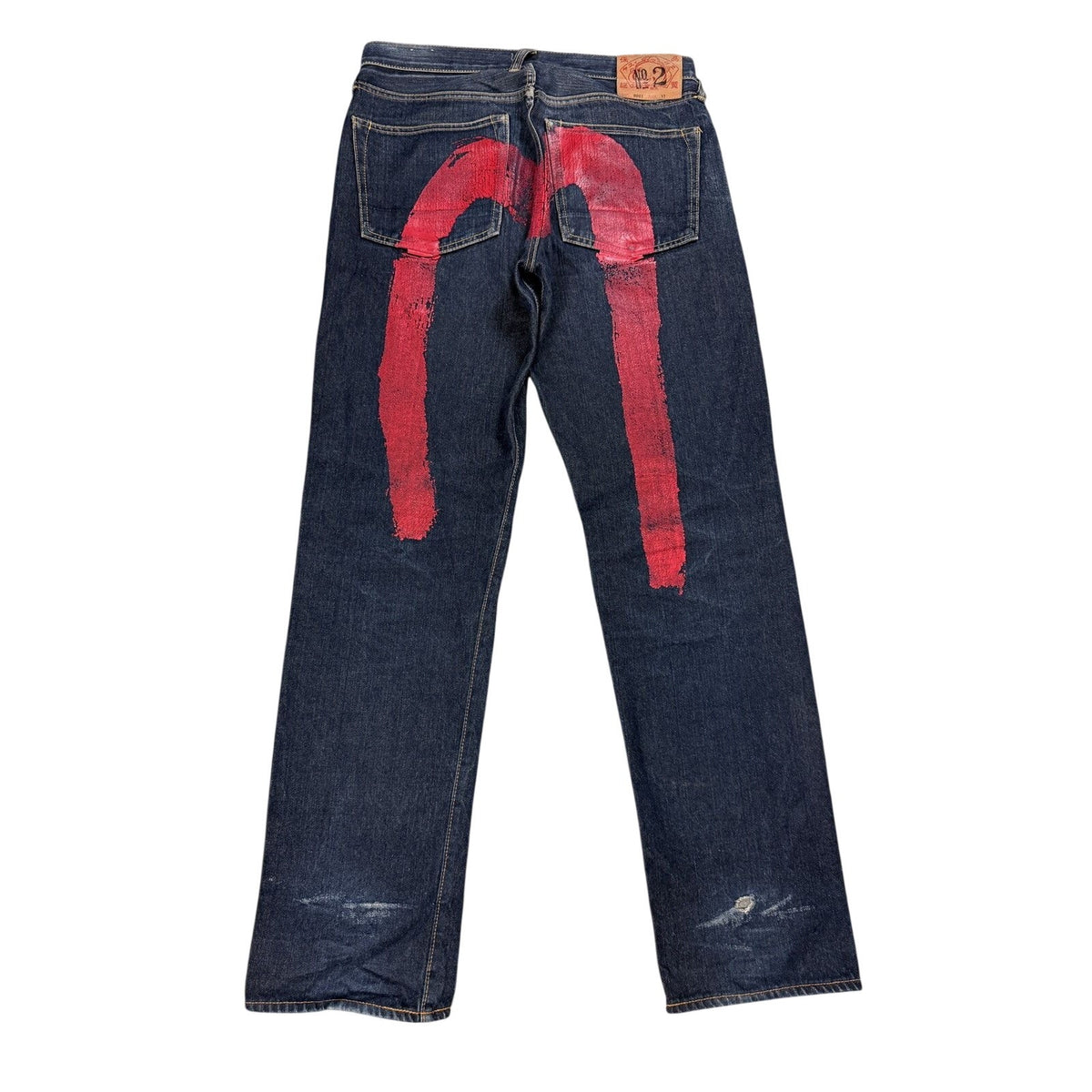 Evisu jeans daicock big logo Red selvedge raw denim Japan