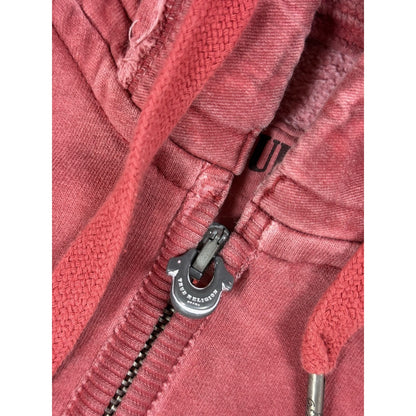 True Religion Red zip hoodie big logo vintage studded Y2K