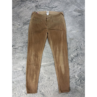 True Religion vintage gold jeans Y2K denim pants slim