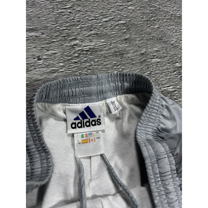 Adidas vintage grey nylon track pants drill Y2K