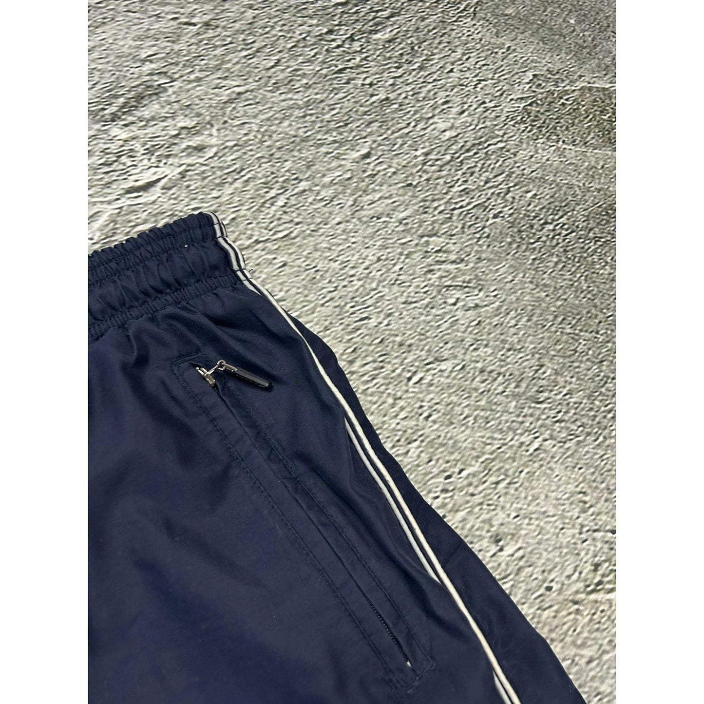 Lotto vintage navy nylon track pants drill Y2K parachute