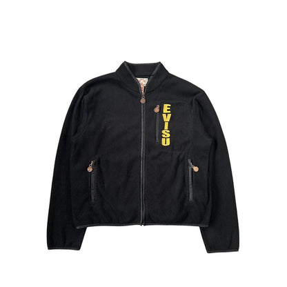 Evisu fleece black vintage big logo seagull multipocket