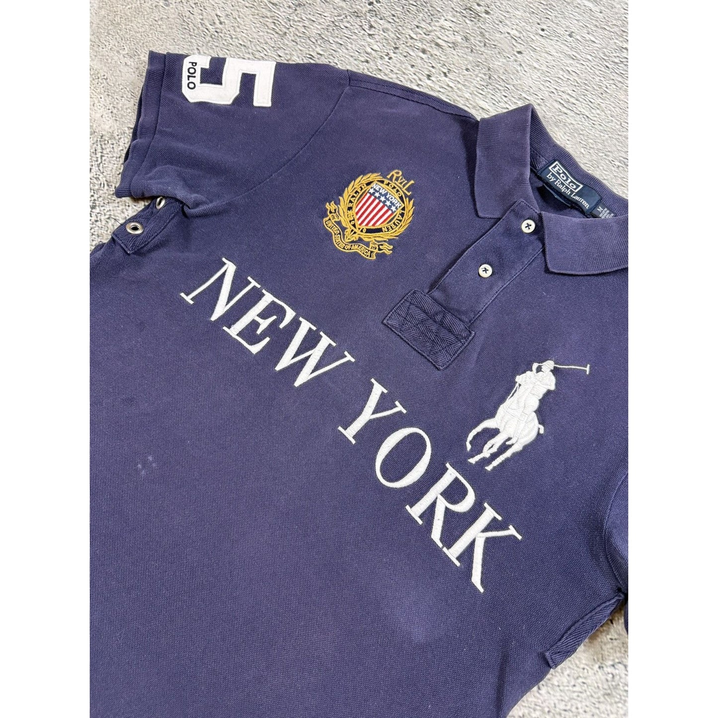 Chief Keef Polo Ralph Lauren New York navy blue Polo T-shirt