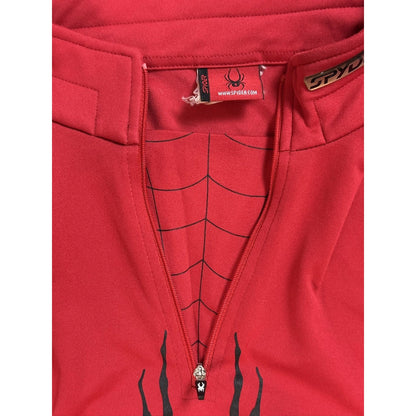 Spyder long sleeve red half zip sweatshirt motocross running