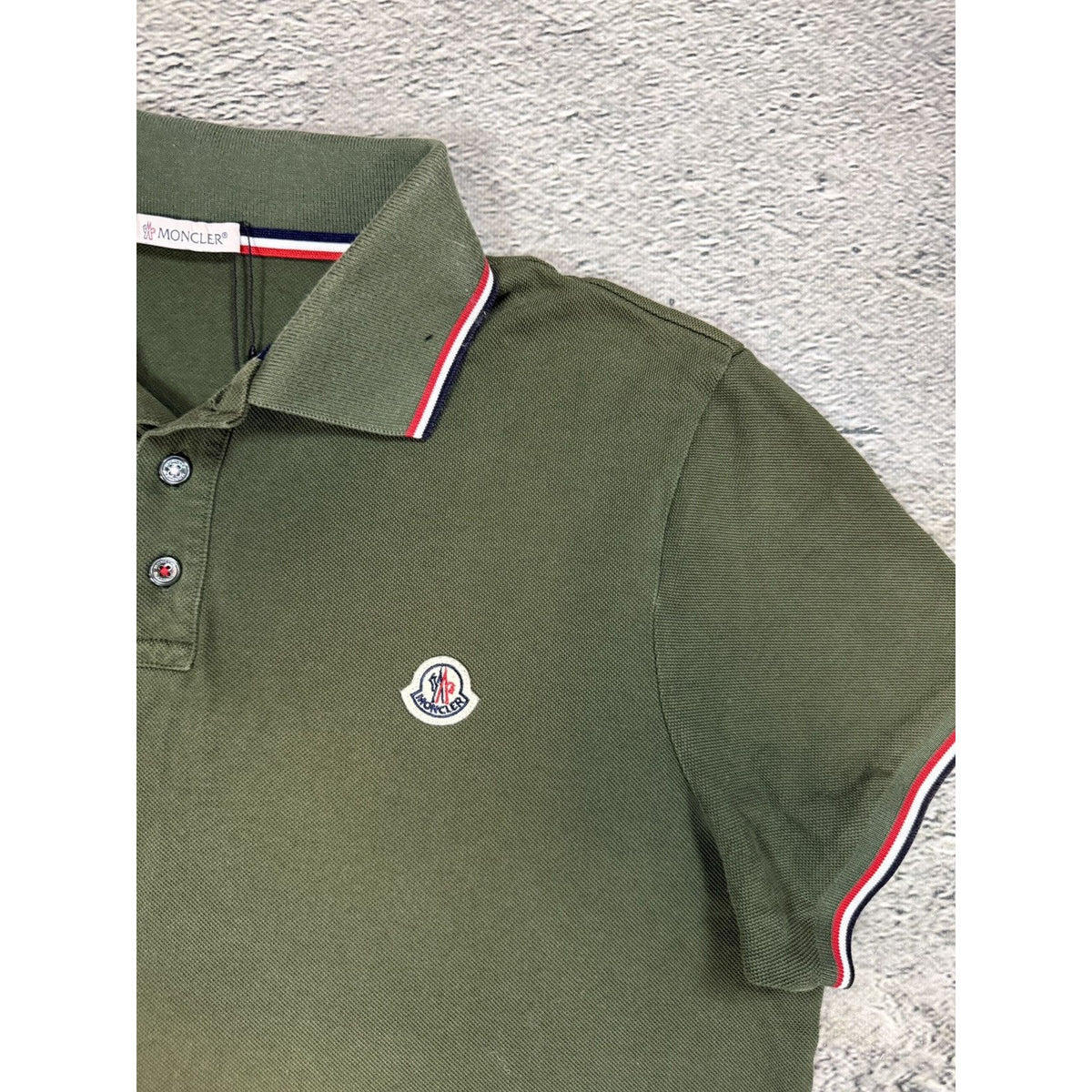 Moncler Polo Shirt green T-shirt logo