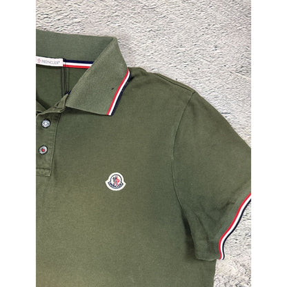 Moncler Polo Shirt green T-shirt logo
