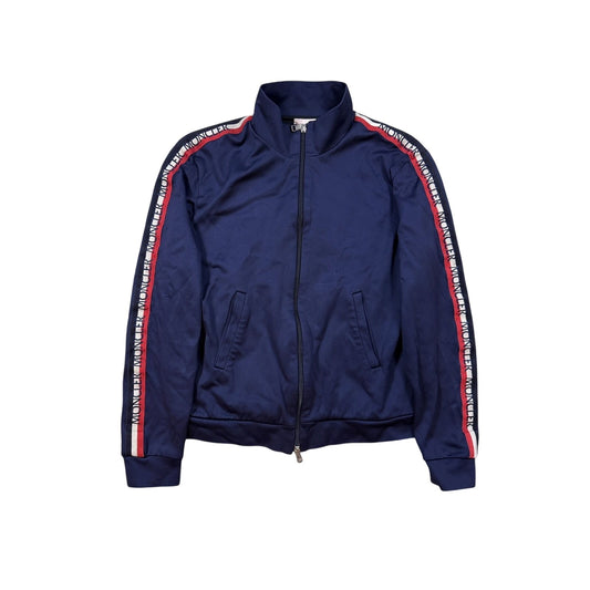 Moncler vintage track jacket zip navy side stripe