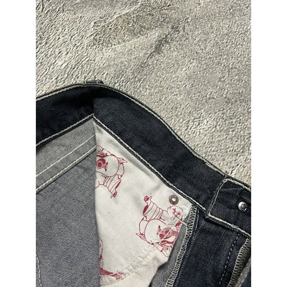 True Religion vintage jeans navy blue thick stitching Bobby