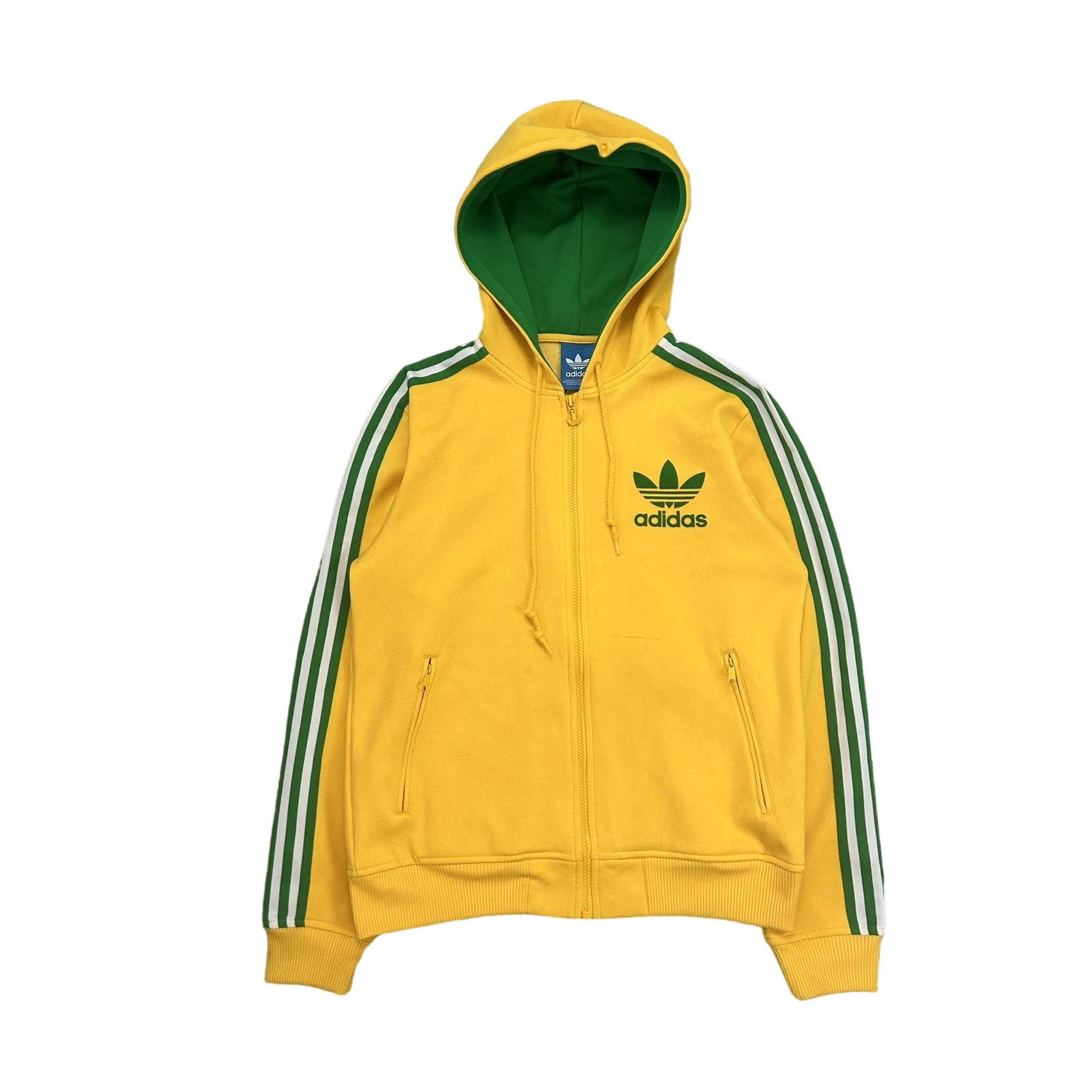 Adidas green and yellow hoodie sale